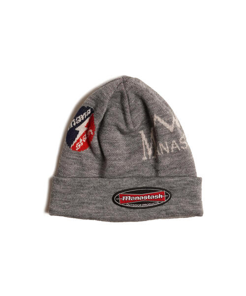 L.H.P(エルエイチピー)の「MANASTASH/マナスタッシュ/MULTI CLASSIC LOGO KNIT CAP(ニットキャップ/ビーニー・メンズ・ブラック/ベージュ/グレー/オリーブ系・F)」の8枚目の写真