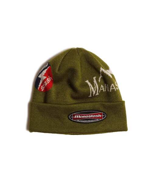 L.H.P(エルエイチピー)の「MANASTASH/マナスタッシュ/MULTI CLASSIC LOGO KNIT CAP(ニットキャップ/ビーニー・メンズ・ブラック/ベージュ/グレー/オリーブ系・F)」の7枚目の写真