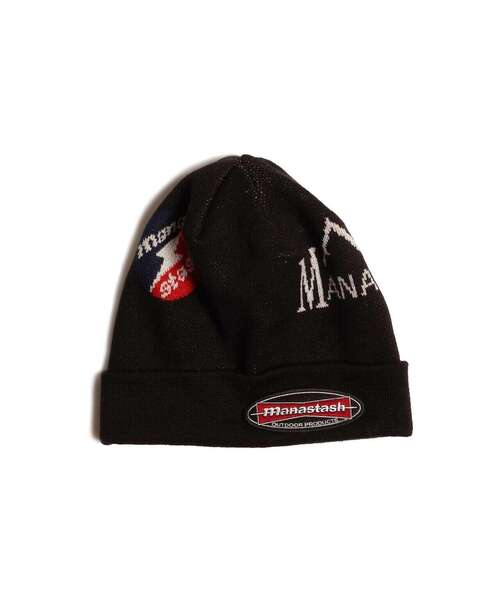 L.H.P(エルエイチピー)の「MANASTASH/マナスタッシュ/MULTI CLASSIC LOGO KNIT CAP(ニットキャップ/ビーニー・メンズ・ブラック/ベージュ/グレー/オリーブ系・F)」の5枚目の写真