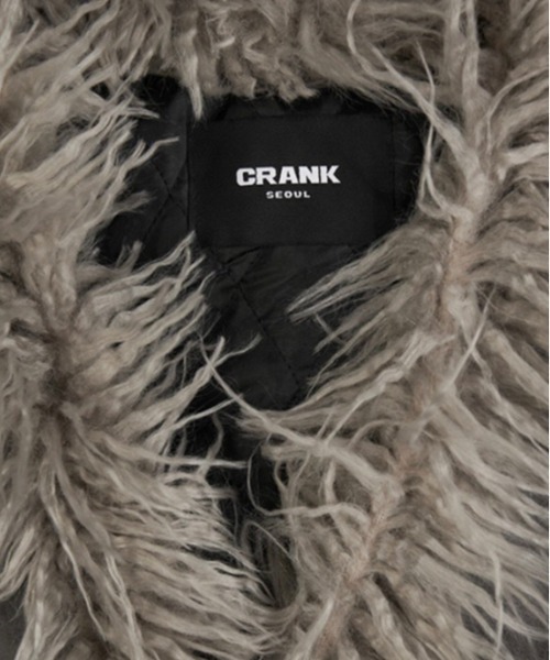 CRANK(クランク)の「韓国ブランド CRANK クランク MUSTANG FUR JACKET ムスタンジャケット フェイクファージャケット ムートンジャケット 羽織り 長袖ジャケット 韓国ファッション(ムートンコート・レディース・ブラック/グレー/ベージュ・ONE SIZE)」の15枚目の写真