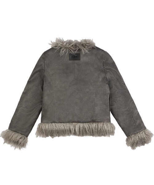 CRANK(クランク)の「韓国ブランド CRANK クランク MUSTANG FUR JACKET ムスタンジャケット フェイクファージャケット ムートンジャケット 羽織り 長袖ジャケット 韓国ファッション(ムートンコート・レディース・ブラック/グレー/ベージュ・ONE SIZE)」の14枚目の写真
