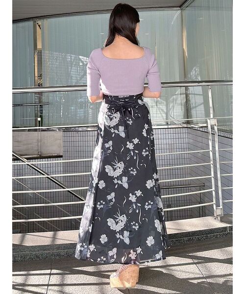 【限定品】 セール】バックレースアップニットドッキングワンピース ワンピース