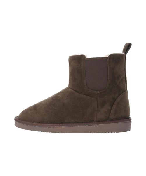 Samansa Mos2(サマンサ モスモス)の「サイドゴアフェイクムートンブーツ(ブーツ・レディース・ブラウン/ベージュ・M/L)」の8枚目の写真