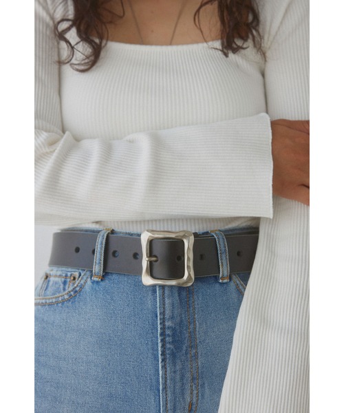 ALEXIA STAM（アリシアスタン）の「Leather Wide Belt/レザーワイドベルト（ベルト・レディース・ブラウン/ブラック・FREE）」の3枚目の写真