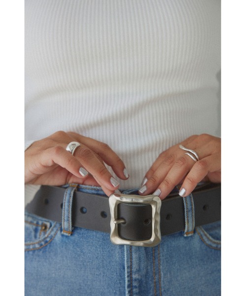 ALEXIA STAM（アリシアスタン）の「Leather Wide Belt/レザーワイドベルト（ベルト・レディース・ブラウン/ブラック・FREE）」の6枚目の写真