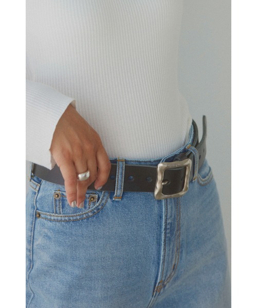 ALEXIA STAM（アリシアスタン）の「Leather Wide Belt/レザーワイドベルト（ベルト・レディース・ブラウン/ブラック・FREE）」の7枚目の写真