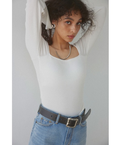 ALEXIA STAM（アリシアスタン）の「Leather Wide Belt/レザーワイドベルト（ベルト・レディース・ブラウン/ブラック・FREE）」の8枚目の写真