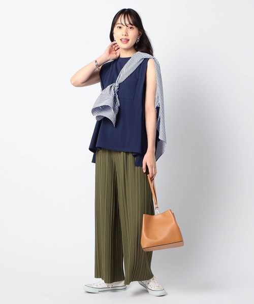 Grand PARK(グランドパーク)の「カットオフ可能 BOXプリーツパンツ(その他パンツ・レディース・ブラウン/カーキ/ネイビー/ライトグリーン・LARGE/MEDIUM)」の14枚目の写真