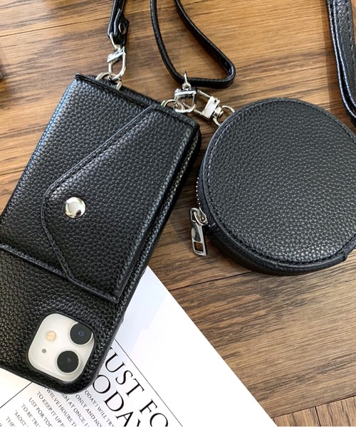 lit.Cy（リットシー）の「マルチウェイコインケース付きスマホショルダーストラップ　iPhoneケース（スマホケース/カバー・レディース・ブラック/オフホワイト/ベージュ・iPhone 15 Pro/iPhone 14 Pro/iPhone 13/iPhone 13 Pro/iPhone 14/iPhone 15）」の5枚目の写真