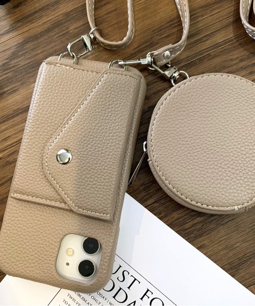 lit.Cy（リットシー）の「マルチウェイコインケース付きスマホショルダーストラップ　iPhoneケース（スマホケース/カバー・レディース・ブラック/オフホワイト/ベージュ・iPhone 15 Pro/iPhone 14 Pro/iPhone 13/iPhone 13 Pro/iPhone 14/iPhone 15）」の4枚目の写真