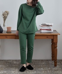 aity（アイティ）の「あったか裏起毛ルームウェア スウェット＆テーパードパンツ 部屋着 上下セット（ルームウェア/パジャマ）」