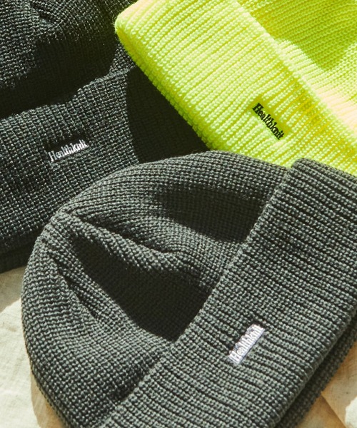 Healthknit（ヘルスニット）の「『Healthknit/ヘルスニット』ロゴニットワッチ（ニットキャップ/ビーニー・メンズ・オレンジ系1/イエロー系1/ブラック/ネイビー/チャコール・FREE）」の9枚目の写真