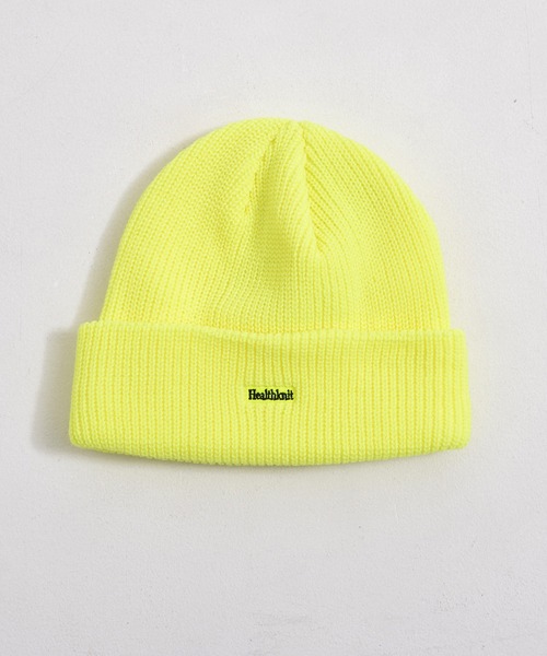 Healthknit（ヘルスニット）の「『Healthknit/ヘルスニット』ロゴニットワッチ（ニットキャップ/ビーニー・メンズ・オレンジ系1/イエロー系1/ブラック/ネイビー/チャコール・FREE）」の14枚目の写真
