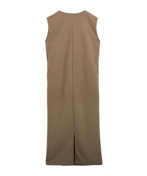 nouvellemoi（ヌーベルモイ）の「Vネックロングジャンパースカート（ジャンパースカート・レディース・アイボリー/ブラック/グレー/モカ・S/L/M）」の6枚目の写真