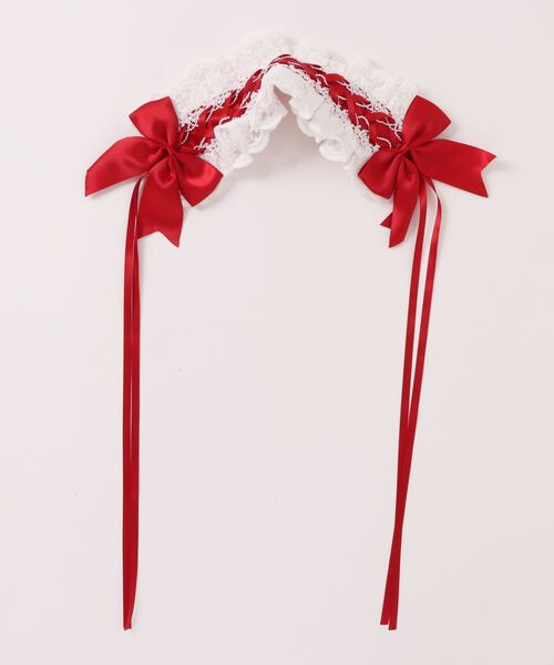 Catherine Cottage（キャサリンコテージ）の「レースアップリボンヘッドドレス（その他ヘアアクセサリー・レディース・レッド系2/レッド系1/サックスブルー/オフホワイト/ピンク/ネイビー・FREE）」の5枚目の写真