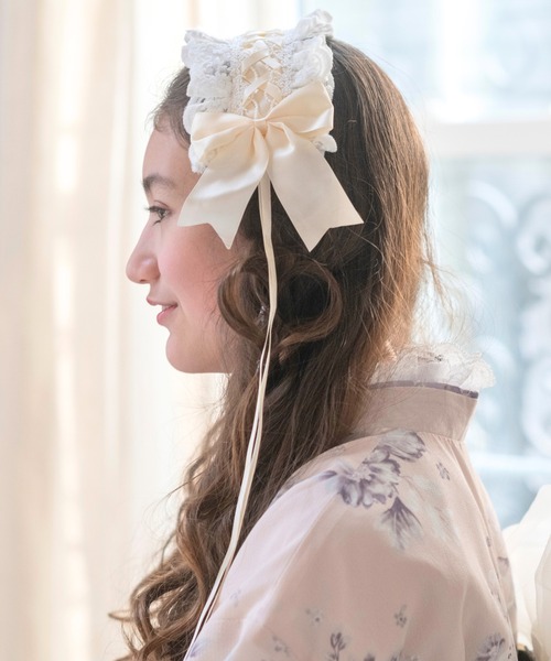 レース　ベッドドレス　ヘアアクセ セール】レースアップリボンヘッドドレス（その他ヘア