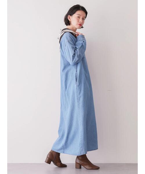 一点・ゆきんこページ】しっかりめ ・亜麻色＊リブ袖口かっぽう着