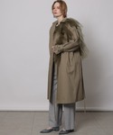 CADUNE（カデュネ）の「チュールラッフル付ロングトレンチコート