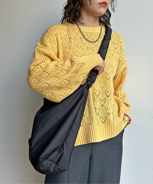 CPCM（シーピーシーエム）の「ハンドルギャザーナイロンショルダー（ショルダーバッグ・レディース・ブラック/アイボリー/ブラウン・FREE）」の3枚目の写真