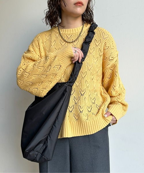 CPCM（シーピーシーエム）の「ハンドルギャザーナイロンショルダー（ショルダーバッグ・レディース・ブラック/アイボリー/ブラウン・FREE）」の7枚目の写真