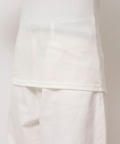 Rie Miller（リエミラー）の「ランダムテレコ長袖Tシャツ（Tシャツ/カットソー・レディース・オフホワイト/チャコールグレー/クリーム・38）」の4枚目の写真