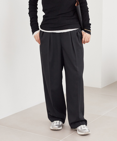 plage（プラージュ）の「WOOL スラックス (black)（スラックス）」 - WEAR