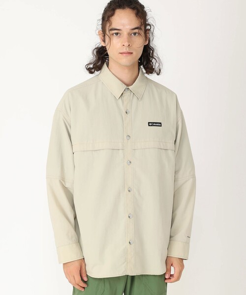 Columbia（コロンビア）の「撥水 UVカット Columbia／メンズ トルネードリムロングスリーブ シャツジャケット／コロンビア（シャツ/ブラウス・メンズ・ホワイト系その他/グリーン/ブルー系その他/ブラック/ベージュ/ネイビー/ブルー/ブルーグリーン・S/M/L/XL）」の2枚目の写真