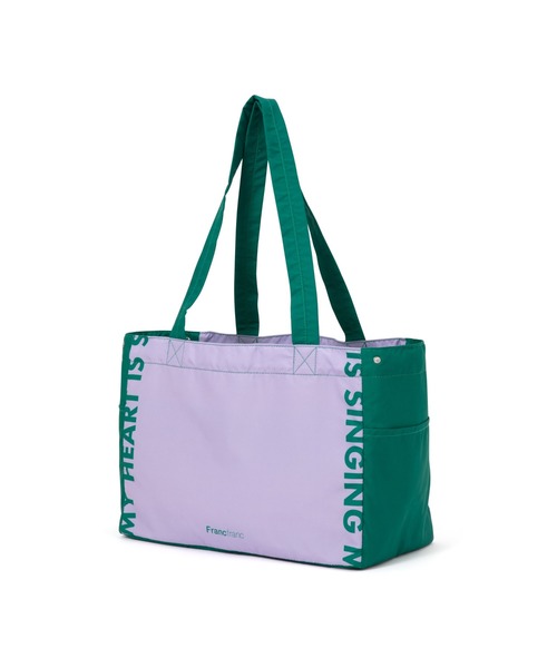 バイカラー 保冷レジカゴバッグ パープル（トートバッグ