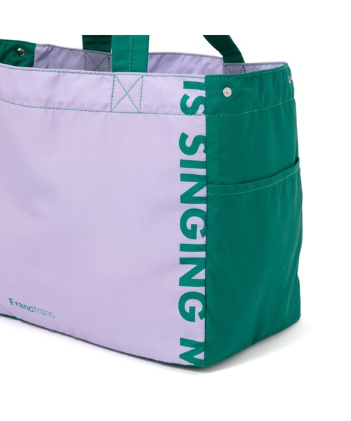 Francfranc（フランフラン）の「バイカラー 保冷レジカゴバッグ パープル（トートバッグ・レディース・パープル・FREE）」の5枚目の写真