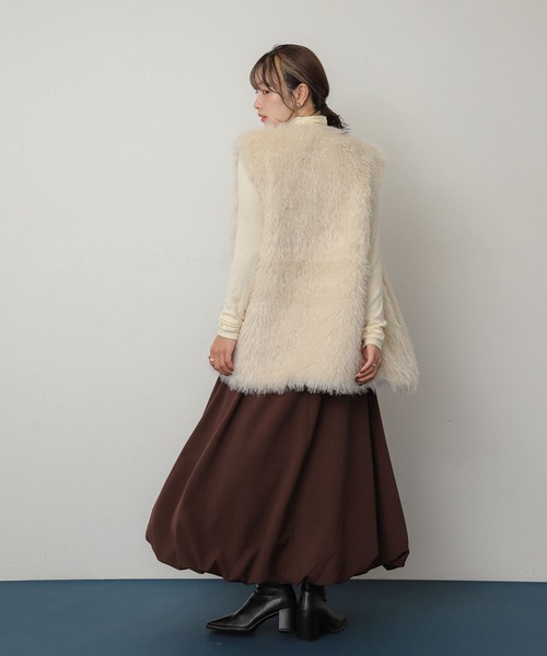 SENSE OF PLACE by URBAN RESEARCH(センスオブプレイスバイアーバンリサーチ)の「バルーンスカート(スカート・レディース・ブラック/ベージュ/オフホワイト/ブルー/チャコールグレー/ネイビー/ブラウン・SMALL/MEDIUM)」の19枚目の写真