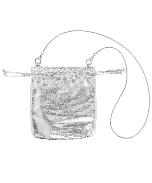 coca(coca)(コカ)の「【WEB限定セール】メタリック巾着チェーンバック(ショルダーバッグ・レディース・シルバー/ゴールド・ONE SIZE)」の18枚目の写真