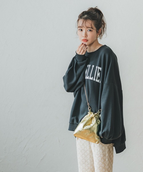 coca(coca)(コカ)の「【WEB限定セール】メタリック巾着チェーンバック(ショルダーバッグ・レディース・シルバー/ゴールド・ONE SIZE)」の12枚目の写真