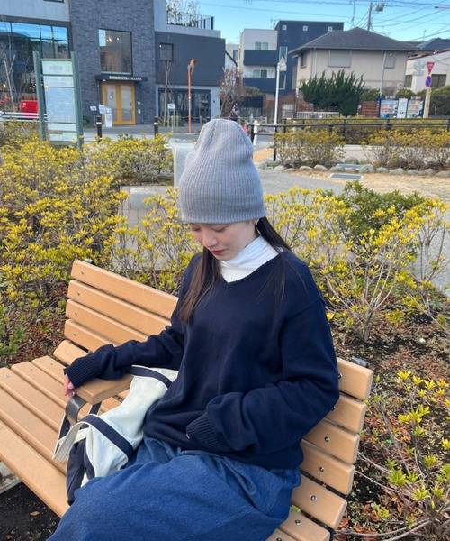 BROKEN BASE（ブロークンベース）の「刺繍入り7GVネックニット（ニット/セーター・メンズ・チャコールグレー/ネイビー・LARGE/MEDIUM）」の19枚目の写真