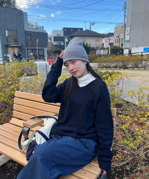 BROKEN BASE（ブロークンベース）の「刺繍入り7GVネックニット（ニット/セーター・メンズ・チャコールグレー/ネイビー・LARGE/MEDIUM）」の20枚目の写真