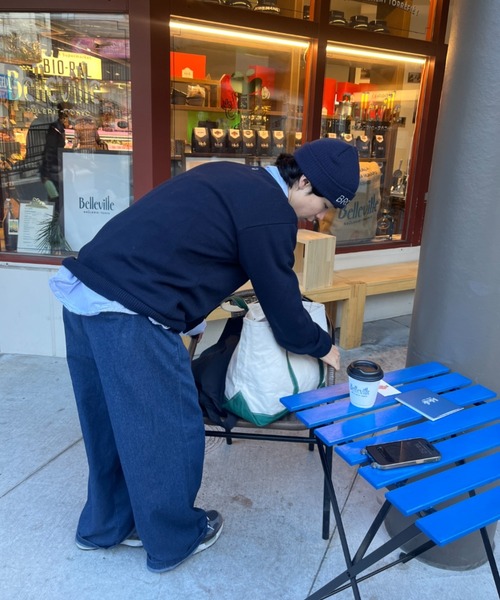 BROKEN BASE（ブロークンベース）の「刺繍入り7GVネックニット（ニット/セーター・メンズ・チャコールグレー/ネイビー・LARGE/MEDIUM）」の16枚目の写真