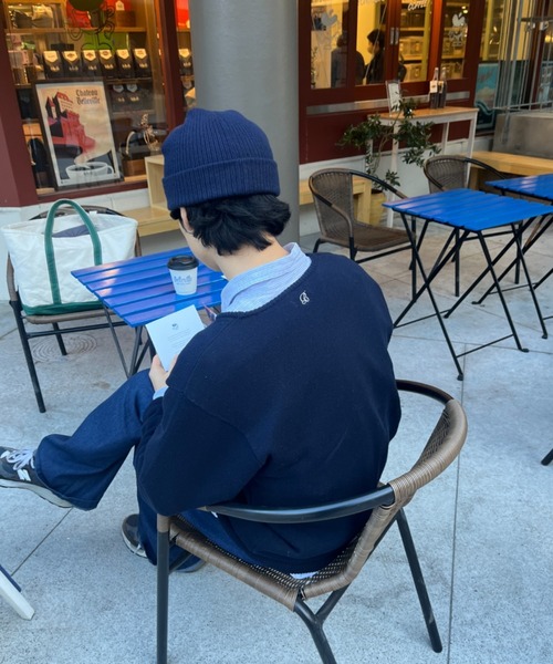 BROKEN BASE（ブロークンベース）の「刺繍入り7GVネックニット（ニット/セーター・メンズ・チャコールグレー/ネイビー・LARGE/MEDIUM）」の17枚目の写真