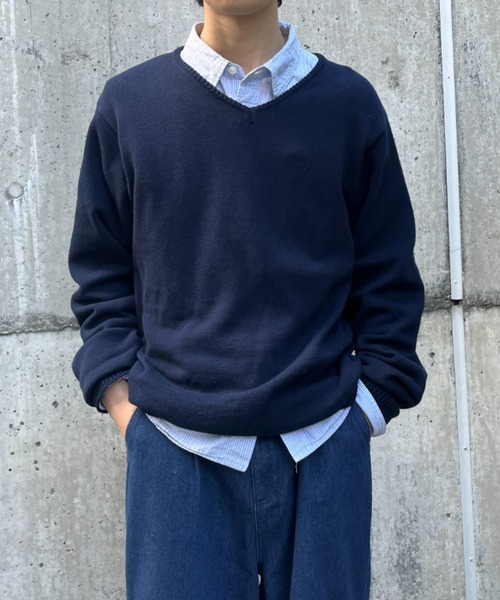 Resurrection刺繍入りネイビーセーター XXL Resurrection刺繍入りネイビーセーター XXL