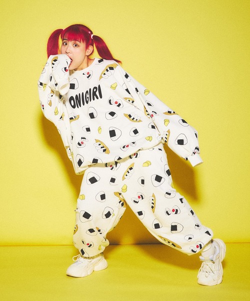 新品 プニュズ パンツ punyus 鰻 総柄 パンツ 鰻重 スウェットパンツ うなぎ総柄スウェットパンツ[品番：PNYW0003666]｜PUNYUS