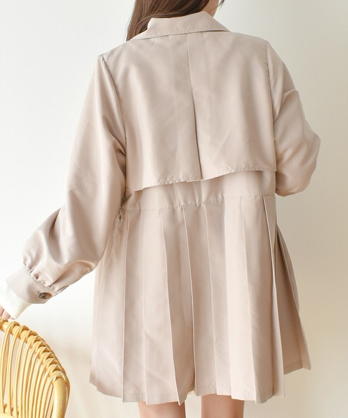 ems excite（エムズエキサイト）の「ピーチプリーツトレンチ（トレンチコート・レディース・ライトブラウン/ブラック/ナチュラル・FREE）」の18枚目の写真