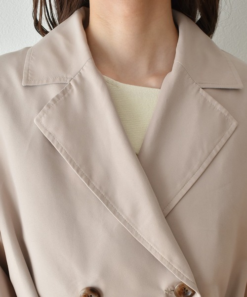 ems excite（エムズエキサイト）の「ピーチプリーツトレンチ（トレンチコート・レディース・ライトブラウン/ブラック/ナチュラル・FREE）」の13枚目の写真