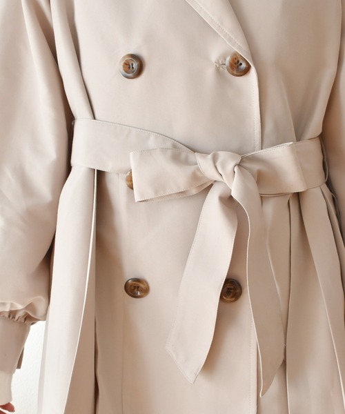 ems excite（エムズエキサイト）の「ピーチプリーツトレンチ（トレンチコート・レディース・ライトブラウン/ブラック/ナチュラル・FREE）」の14枚目の写真