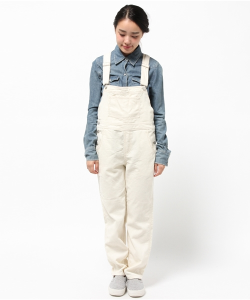 Heather（ヘザー）の「コーデュロイサロペット　566381（サロペット/オーバーオール・レディース・ネイビー/オフホワイト・FREE）」の3枚目の写真