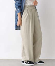 スラックスギャザーワイドパンツ　992020