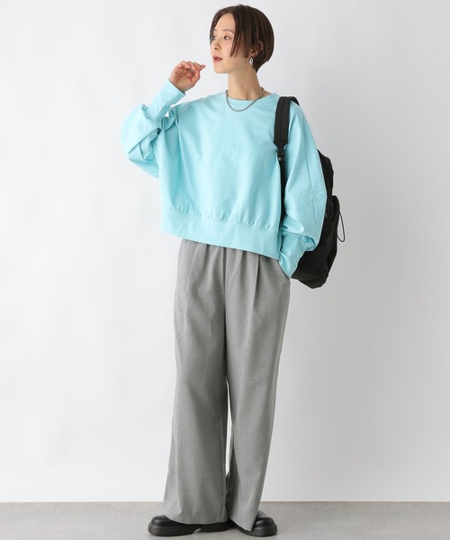 LEPSIM（レプシィム）の「スラックスギャザーワイドパンツ　992020（スラックス・レディース・ブラック/ベージュ系その他/グレー・FREE）」の4枚目の写真