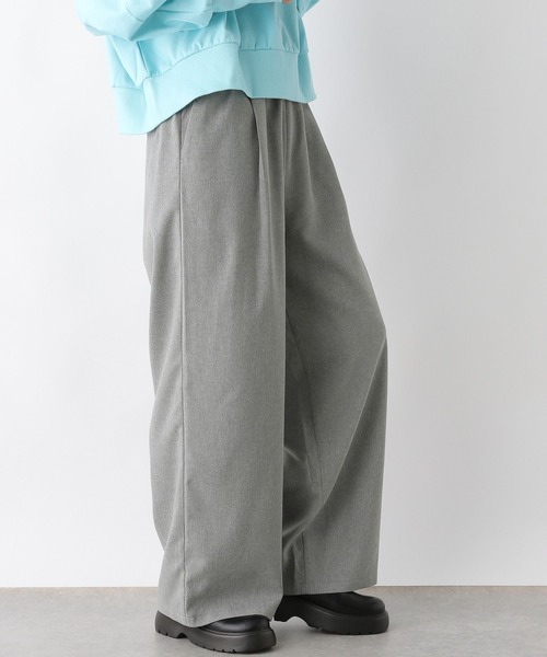 LEPSIM（レプシィム）の「スラックスギャザーワイドパンツ　992020（スラックス・レディース・ブラック/ベージュ系その他/グレー・FREE）」の5枚目の写真