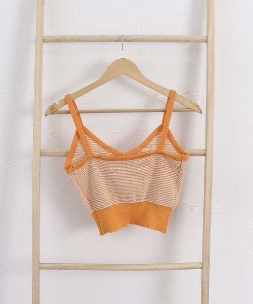Miniministore（ミニミニストア）の「キャミソール ボーダー柄 ショート丈（キャミソール・レディース・グリーン/オレンジ/グレー/ブラック・FREE）」の11枚目の写真