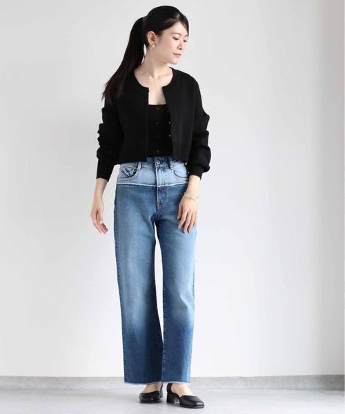 cepo（セポ）の「アンサンブル ニットカーディガン＋ボタンキャミ（アンサンブル・レディース・オフホワイト/ライム/ブラック・M）」の19枚目の写真