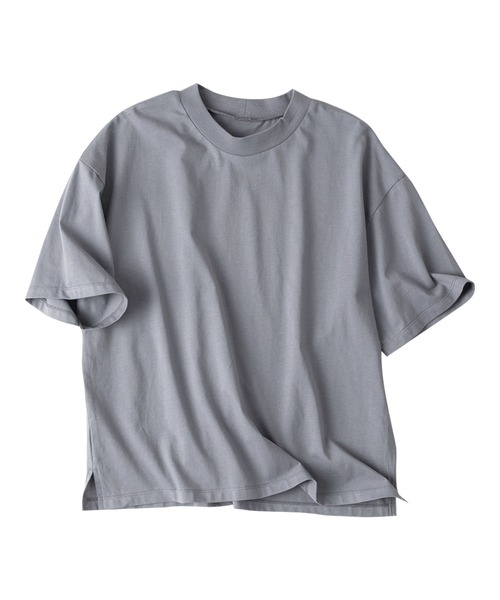 Viola e Viola(ヴィオラエヴィオラ)の「さらひやりコットン プチハイ5分袖Tシャツ(Tシャツ/カットソー・レディース・グレイッシュブルー/オレンジ/ホワイト/ブラック・LL/3L/M/L)」の9枚目の写真