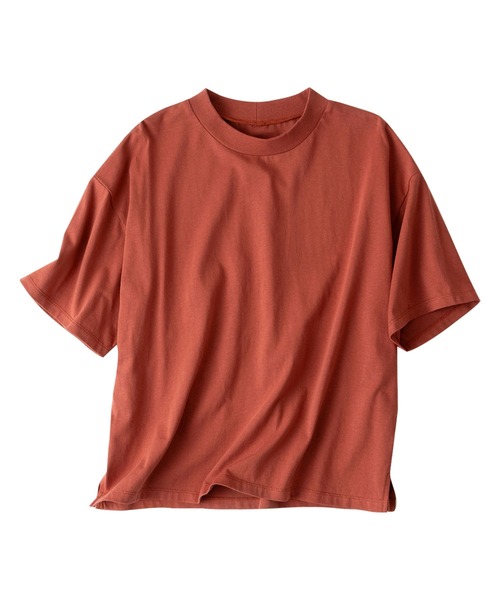 Viola e Viola(ヴィオラエヴィオラ)の「さらひやりコットン プチハイ5分袖Tシャツ(Tシャツ/カットソー・レディース・グレイッシュブルー/オレンジ/ホワイト/ブラック・LL/3L/M/L)」の10枚目の写真