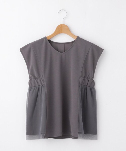 &Bridge(アンドブリッジ)の「artemarvel ウエストマークVネックブラウス(シャツ/ブラウス・レディース・ダークグリーン/スミクロ/オフホワイト/グレー・02)」の3枚目の写真
